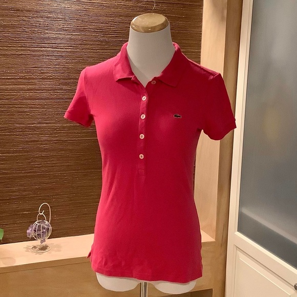 Lacoste🐊 Stretch Cotton Pique Polo Tee - Picture 2 of 4